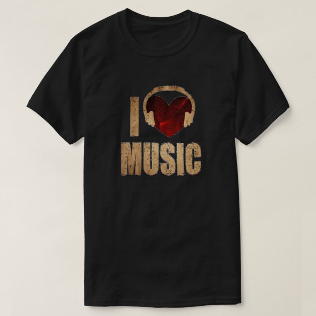 I Kärlek Music T-Shirt (Design framsida)