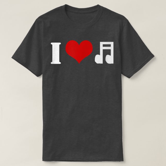 I Kärlek Music Tshirt T Shirt (Design framsida)