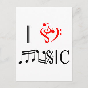 I Kärlek Music Vykort