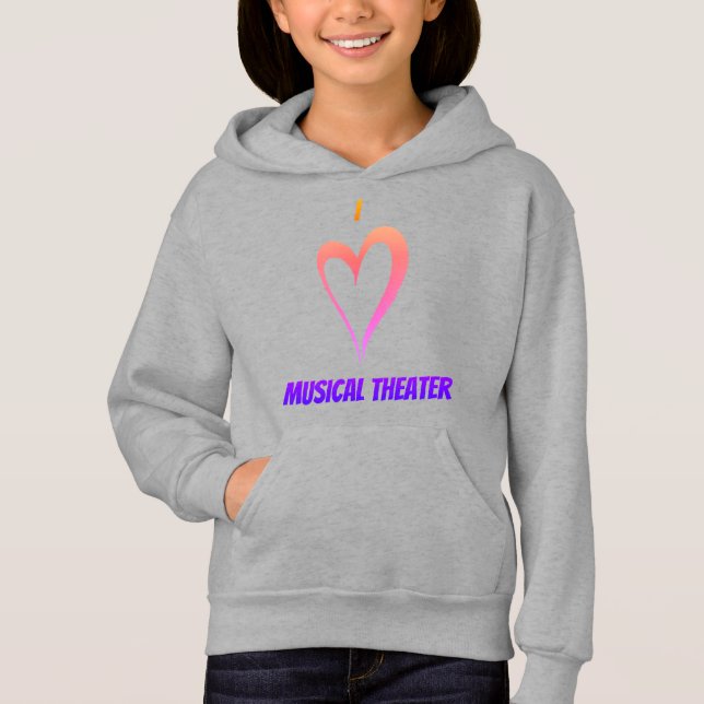 I Kärlek Musical Theater - Kids Pullover Hoodie T Shirt (Framsida)