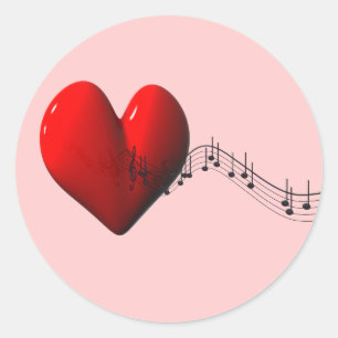 I kärlek musik runt klistermärke