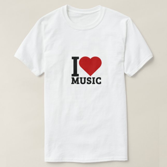 I kärlek musik t shirt (Design framsida)