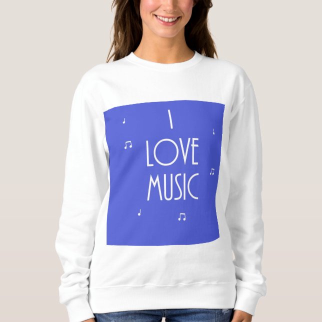 i kärlek musik t shirt (Framsida)