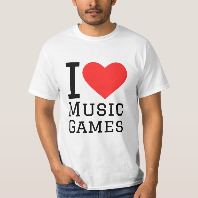 I kärlek musikspel t shirt (Framsida)