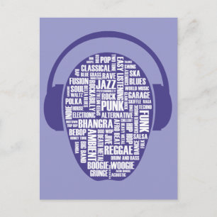 I kärlek musikvykort vykort