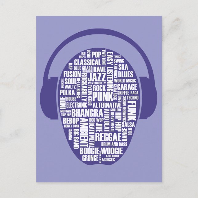 I kärlek musikvykort vykort (Framsida)