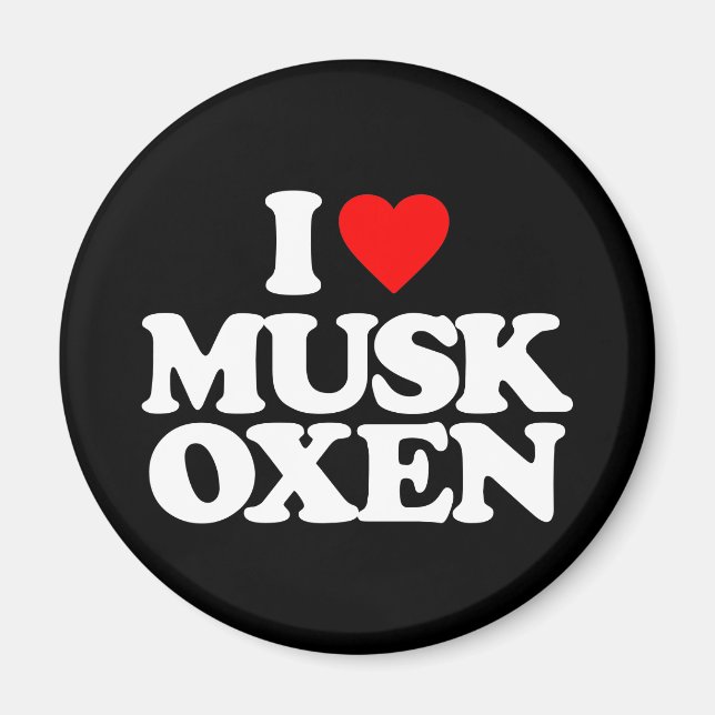 I KÄRLEK MUSK OXEN MAGNET (Framsidan)
