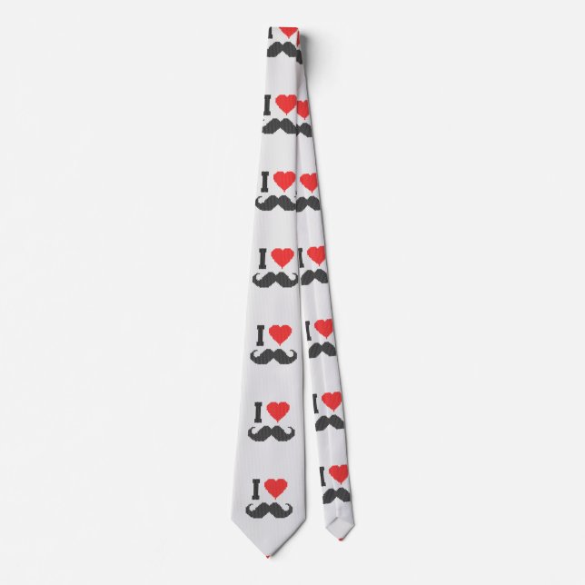I Kärlek Mustache i Knitting Motif Stil Slips (Framsida)