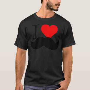 I Kärlek Mustache Rides Funny InLämplig Suggesti T Shirt