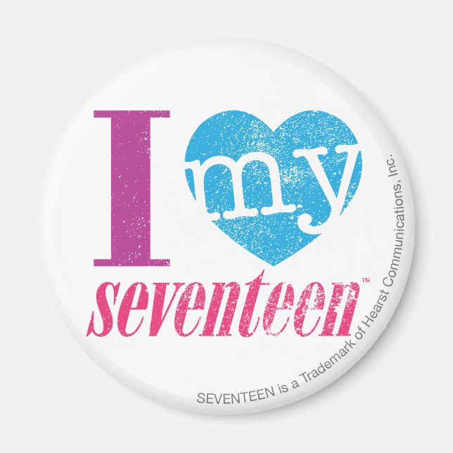 I Kärlek My 17 Aqua Magnet (Framsidan)