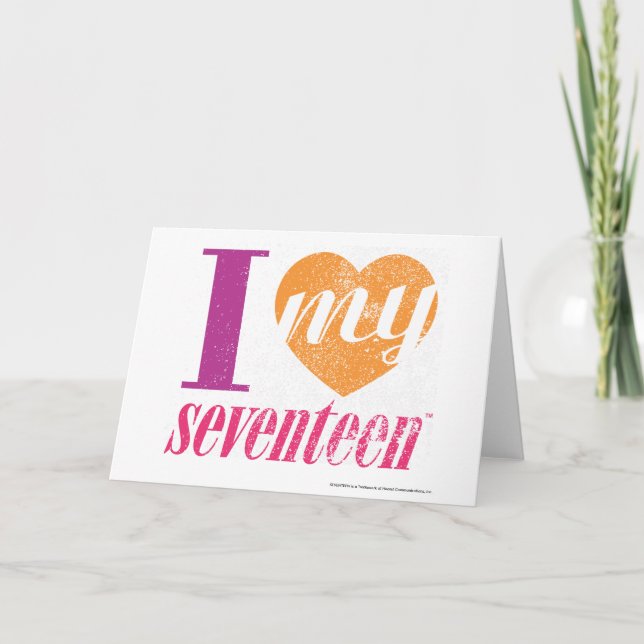 I Kärlek My 17 Orange Kort (Framsida)