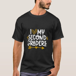 I Kärlek My 2Nd Graders Teacher Älskare T Shirt