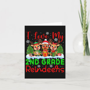 I Kärlek My 2nd Klass Reindeers jullärare St Kort