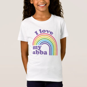 I Kärlek My Abba - Cute Rainbow T Shirt