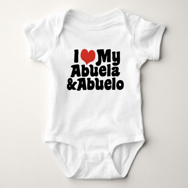 I Kärlek My Abuela och Abuelo Tee Shirt (Framsida)