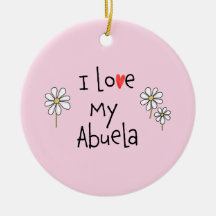 I Kärlek My Abuela Photo Ceramic Ornament