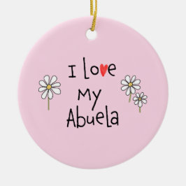 I Kärlek My Abuela Photo Ceramic Ornament
