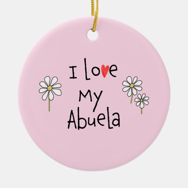 I Kärlek My Abuela Photo Ceramic Ornament (Framsidan)
