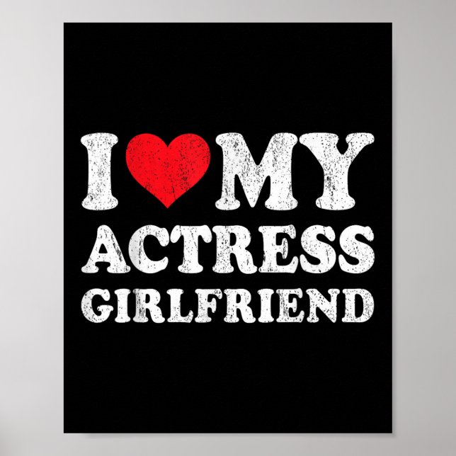 I Kärlek My Actress Girlkompis Funny Boykompis Val Poster (Framsidan)