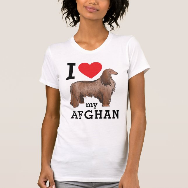 I Kärlek My Afghan T Shirt (Framsida)