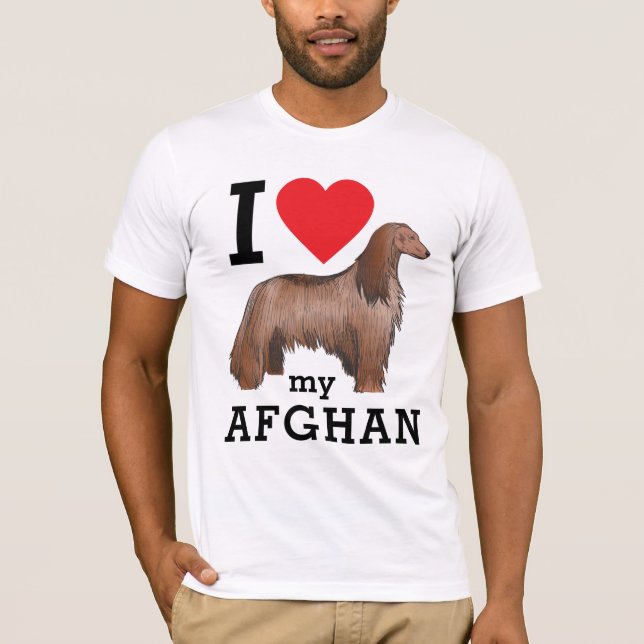 I Kärlek My Afghan T Shirt (Framsida)