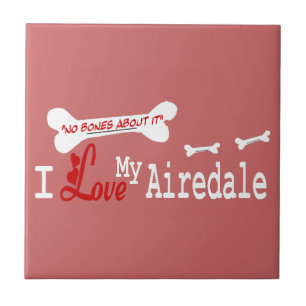 I Kärlek My Airedale Terrier Kakelplatta