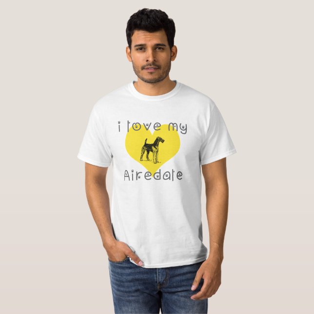 i kärlek my Airedale Tröja (Hel framsida)
