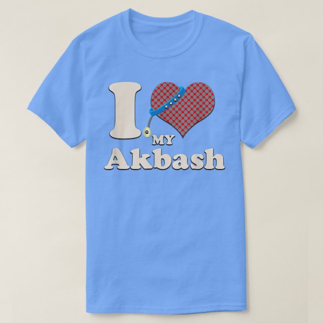 I Kärlek My Akbash Heart Hundägare  T Shirt (Design framsida)