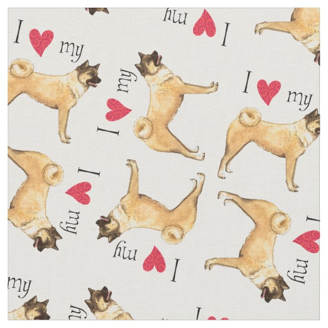 I Kärlek my Akita Tyg (Närbild)