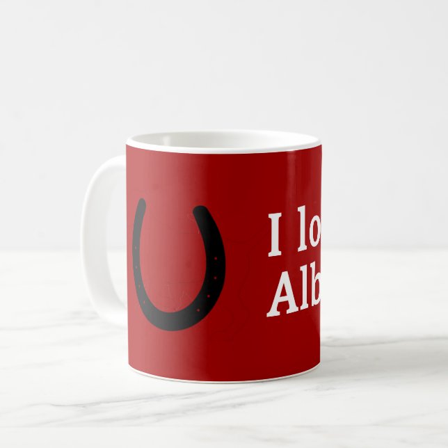 I Kärlek My Albanian Horse Kaffemugg (Framsida vänster)