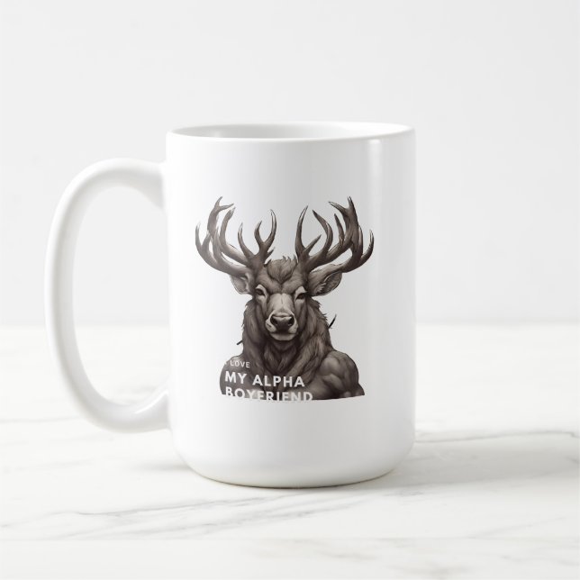 I Kärlek My Alpha Boykompis Kaffemugg (Vänster)