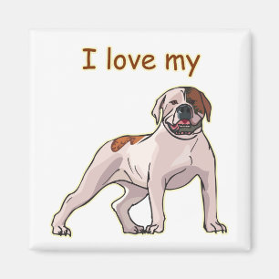 I Kärlek My American Bulldog Magnet