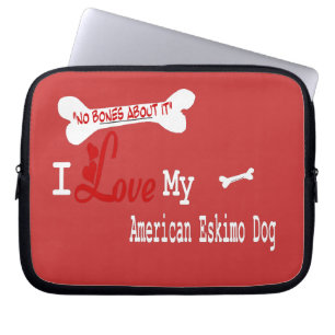 I Kärlek My American Eskimo Hund Laptop Sleeve