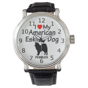 I Kärlek My American Eskimo Hund Watch Armbandsur