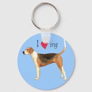 I Kärlek my American Foxhound Nyckelring