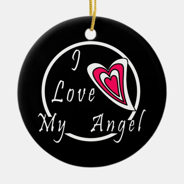 I kärlek my Angel Julgransprydnad Keramik (Framsidan)