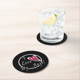 I kärlek my Angel Underlägg Papper Rund