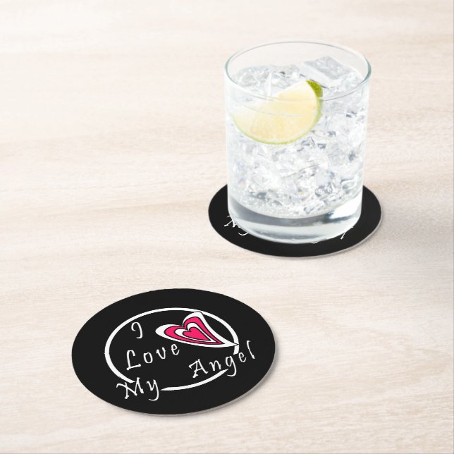 I kärlek my Angel Underlägg Papper Rund (Insitu)