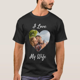 I Kärlek My Anpassningsbar Heart Personlig Photo T Shirt