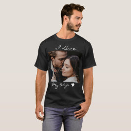 I Kärlek My Anpassningsbar Heart Personlig Photo T Shirt