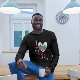 I Kärlek My Anpassningsbar Heart  Personlig Photo T Shirt