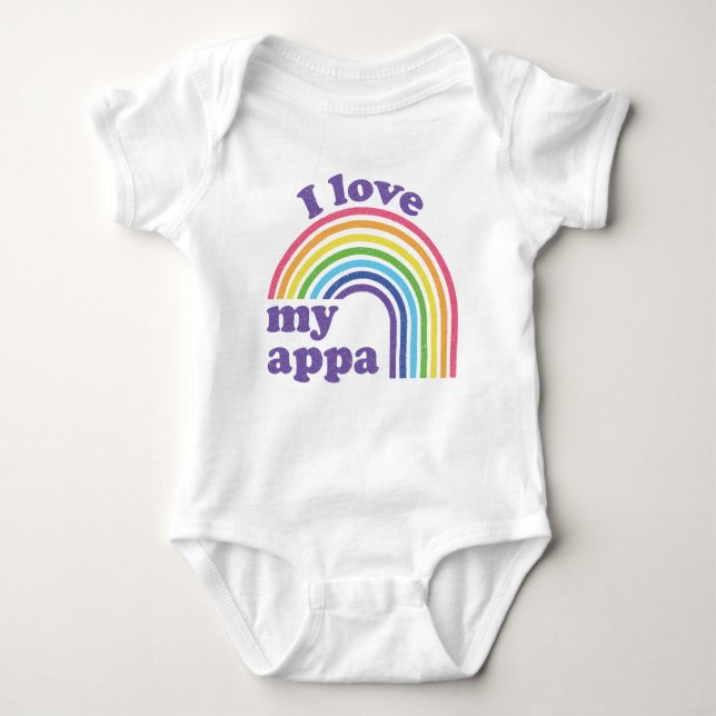 I Kärlek My Appa - Cute Rainbow T Shirt (Framsida)