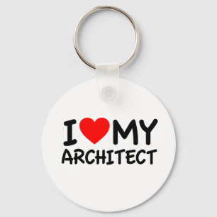 I Kärlek My Architect Nyckelring