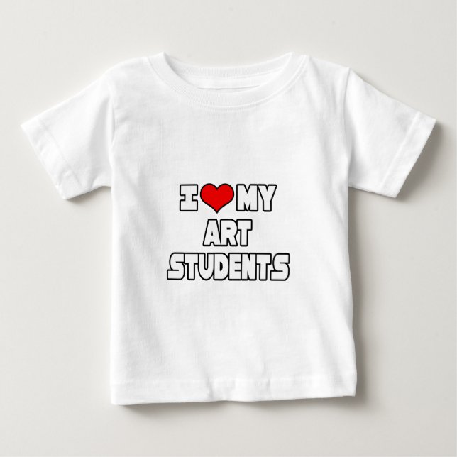 I Kärlek My Art Studenter T Shirt (Framsida)
