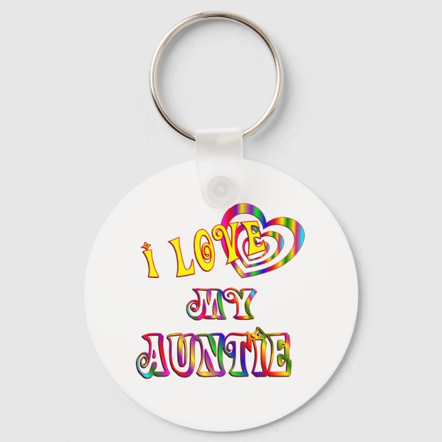 I Kärlek My Auntie Nyckelring (Framsida)