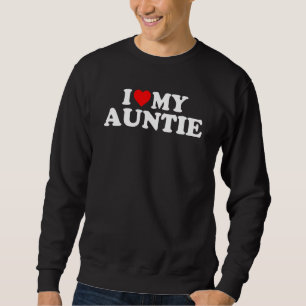 I Kärlek My Auntie Red Heart Lång Ärmad Tröja