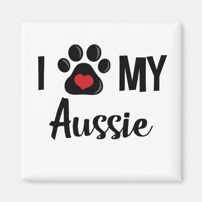 I Kärlek My Aussie Magnet (Framsidan)