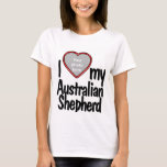 I Kärlek My Australian shepherd Cute Roligt Heart  T Shirt<br><div class="desc">Den här roligtens t-shirt kommer att visa hur mycket du kärlekar Australian shepherd! Skjortan har en roligt hjärtformade fotodroppe i ram där du kan ladda upp ett foto av ditt eget Australian shepherd. Hundälskarna kommer att falla i kärlek med roligtens anpassade t-shirt som gör att du kan ladda upp ditt...</div>