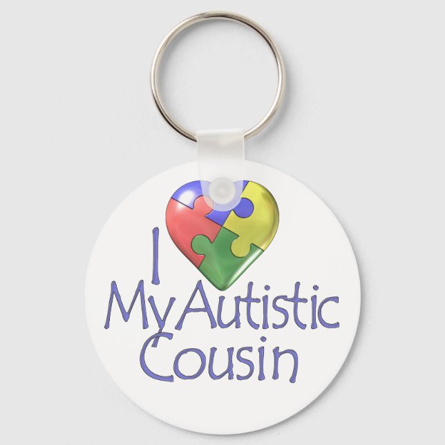 I Kärlek My Autistic Cousin Nyckelring (Framsida)
