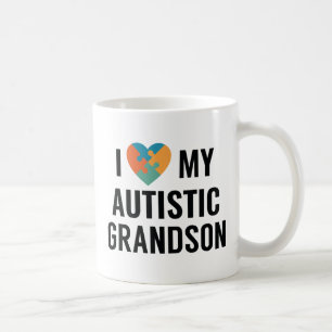 I Kärlek My Autistic Grandson Kaffemugg